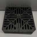 NDS 980G Square Catch Basin Drain Grate, Diamond Design, Fits 9-Inch Catch Basin Drain, Risers and Low Profile Adapter, 9-Inch, Black