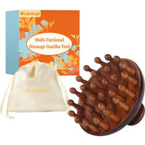 Wooden Scalp Massager for Hair GrowthFull Body Massage ToolScalp BrushGua ShaPortable Massage Tool