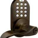 MiLocks DKL-02AQ Electronic Keyless Entry Touchpad Lever Door Lock, Antique Brass