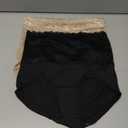 Women Tummy Control Underwear, High Waisted Lace Panties, High Cut Silky Soft Ladies Postpartum Brief 2 Pack, M