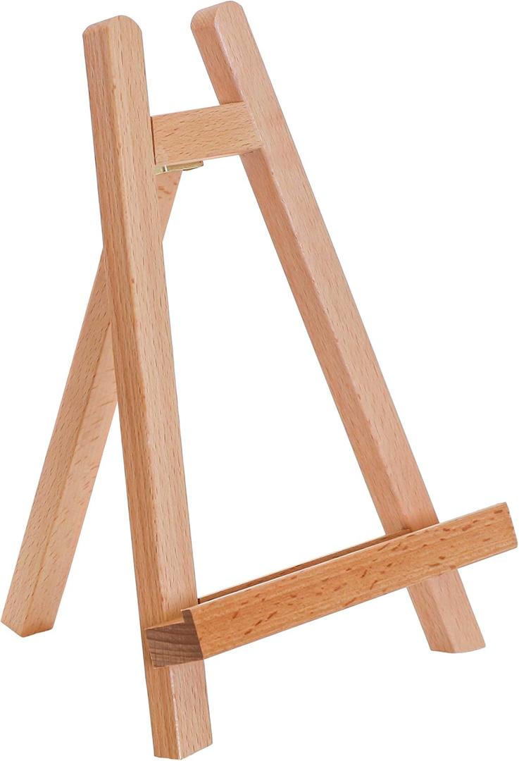 US Art Supply 10.5" Small Wooden Tabletop Easel for Painting and Display Stand - A-Frame Table Top Easel, Canvas Holder