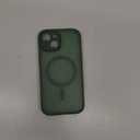 TOCOL Magnetic for iPhone 15 Case, Upgraded Full Camera Protection, Compatible with Magsafe, Drop Protection, Translucent Matte Back Bumper Phone Cover 6.1-Inch (Alpine Green)