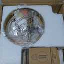 KoKo&Yukina Mid Century Modern Globe Semi Flush Mount Ceiling Light Fixture Clear Glass with Gold Brass Finish Globe Ceiling Light for Aisle Porch Stairway Closet Kitchen Laundry Room(Bulb Incl.) (6 inch)