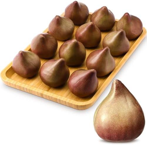 Wavwavw 12 Pcs Fake Figs Artificial Fruit Bulk Faux Figs Lifelike Simulation Fig Decorative Realistic Artificial Fruit Model for Photography Props Home Cabinet Decoration Supermarket Display