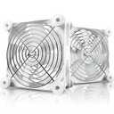 ANEXT, 120mm USB Computer Fan White, 120mm Fan, Silent Fans for Receiver DVR PlayStation Xbox Computer Cabinet Cooling, 2 in 1 Packs White