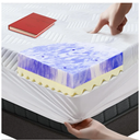 3 Inch Twin Memory Foam Mattress Topper, Ventilated Foam Topper with Cooling Cover, Mattress Pad with 18'' Deep Pocket, White