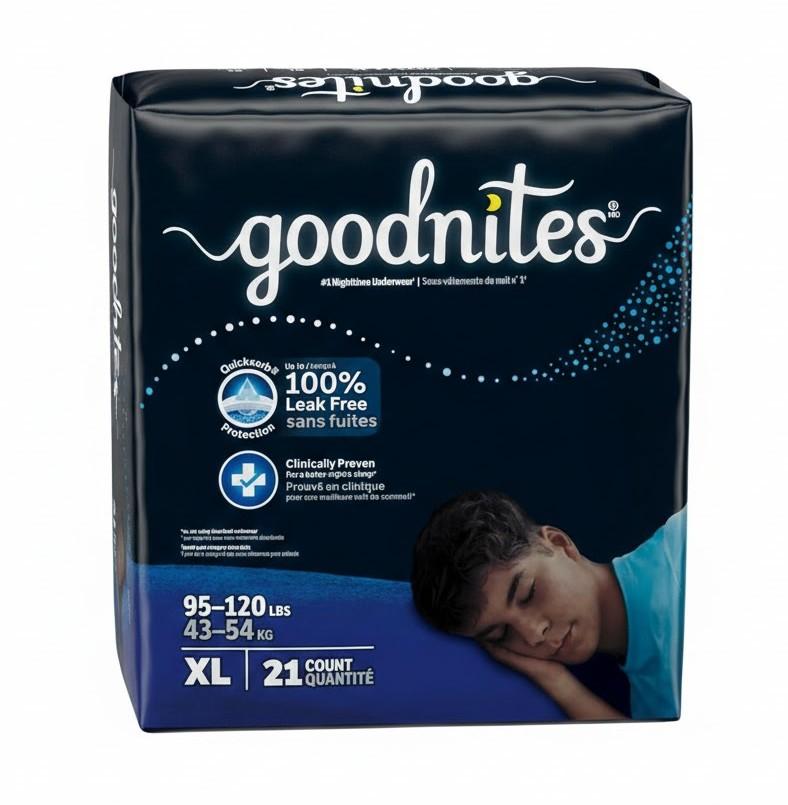GoodNites Youth Absorbent Underwear X-Large 95 to 120 lbs. One Pack Of 21