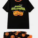 Mikrdoo Boys Pajamas Size 6 Long Sleeve Breathable and Soft 4Piece Sleepwear for Kids, Orange & Black Halloween Size 6 Y