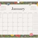 4 x Jotsome Wall Calendar 2026, 14.2"x11.2" Monthly Calendar From Now To December 2026, Bleed-Proof Paper Calendar with Notes For Home and Office, Easy Organizing(Florals)