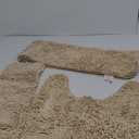 Bath Rugs Chenille 3-Piece Extra Soft and Absorbent Shag Beige Bathroom Rugs, Machine Wash Mat, Strong PVC Non-Slip Underside, Plush Carpet Mats (Beige) (2'8" x 1'8" (16x24"+20x32"+20x20"U shape)