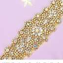 Pardecor 2025 Crystal Beaded Parties Focus Rhinestone Belts For Women Wedding Dress Belt Party Dinner Dresses Matching (Gold)