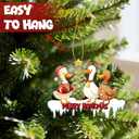 5 x Duck Ornaments for Christmas Tree, Funny Ducks Christmas Ornaments, Farm Animal Ornament for Xmas Trees Home Party, Duck Lovers Gifts, Acrylic Ornament