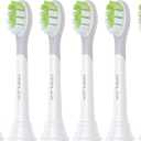 Japanese Brand Whitening Replacement Toothbrush Heads, Compatible with Philips Sonicare Click-on Handles, 6 Pack, Medium, with Tongue Cleaner (CA668, White)