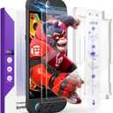 JSAUX 2-Pack Tempered Glass Screen Protector for Switch 2, Place & Pull Guide Frame for Effortless Installation, Ultra Clear 9H+ Hardness, Anti Fingerprint, Shatter Resistant Switch2 Accessories (HD Clarity)