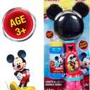 Little Kids Disney Mickey Mouse Light and Sound Musical Bubble Wand, Includes Bubble Solution, Multi (20511)