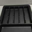 Homecor Silverware Organizer - Expandable Large Kitchen Drawer Organizer Utensil Organizer with 2 Removable Knife Blocks, 22"x 19"Cutlery Tray Drawer Dividers for Kitchen Flatware(6-9 Slots) (Black)