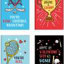 Chenive Valentine's Day Cards for Kids, Sports Themed Valentines Day Greeting Card, 40 Valentine's Day Cards Bulk for School Preschool Class Classroom, 3.5 x 5 IN