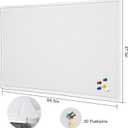 Extra Large Bulletin Board 96" x 48", Felt Pin Board, Warm White | Cork Board Alternative for Wall, Foldable Self-Adhesive Vision Board Prayer Board with Pushpins for Classroom, Office, Home