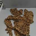Aniler Men's and Women's Spandex Full Body Zentai Costume Bodysuit (Leopard Ears Tail)