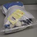 2 x Girls Halloween Costume Kids Blue Dress White Apron with Plush Rabbit Bow Hair Band Socks (7-9year)