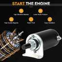 SAB0120 Starter Compatible with Cub Cadet Kawasaki 2003 2004 H1748 HF1748 H1952 RZT 50 Enforcer EN-48 FH500V FH531V FH541V FH580V FH601D FH641D FH641V Replace 21163-7001 410-22022 KAW211637001 435-371