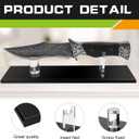 Acrylic Pocket Knife Display Stand for Securing Single Knife Rack, Clear Collector Knife Display Box for Home Decor Kitchen