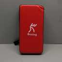 Odoland Punching Mitts Kick Pack Set, Boxing Mitts Focus Pads, Taewondo Kick Pad, Great for Boxing, Kickboxing, Karate, Muay Thai, MMA Training (Black/Red)