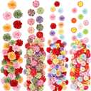 310Pcs Fake Flower Heads Mini Artificial Flower Bulk Silk Flowers for Decoration Small Faux Flower Heads Fabric Daisy Buds Floral for Crafts DIY Wedding Party Baby Shower Home Decor (Bright Colors)