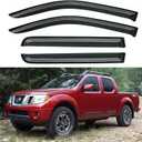 Window Visors Rain Guards for 2005-2021 Nissan Frontier Crew Cab, Window Vent Wind Deflectors Shades for 2009-2013 Suzuki Equator Crew