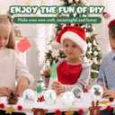 BESTOYARD 15 Pack Snow Globes with Screw Off, 2.75 X 2.36 Inch DIY Clear Plastic Water Jar Make Your Own Globe for HER Valentine Holiday Crafts Christmas Home Decoration