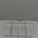 STORi 4-Compartment Clear Plastic Organizer, Rectangular Divided Makeup and Vanity Storage Bin, Use Upright for Eyeshadow Palettes, Made in USA