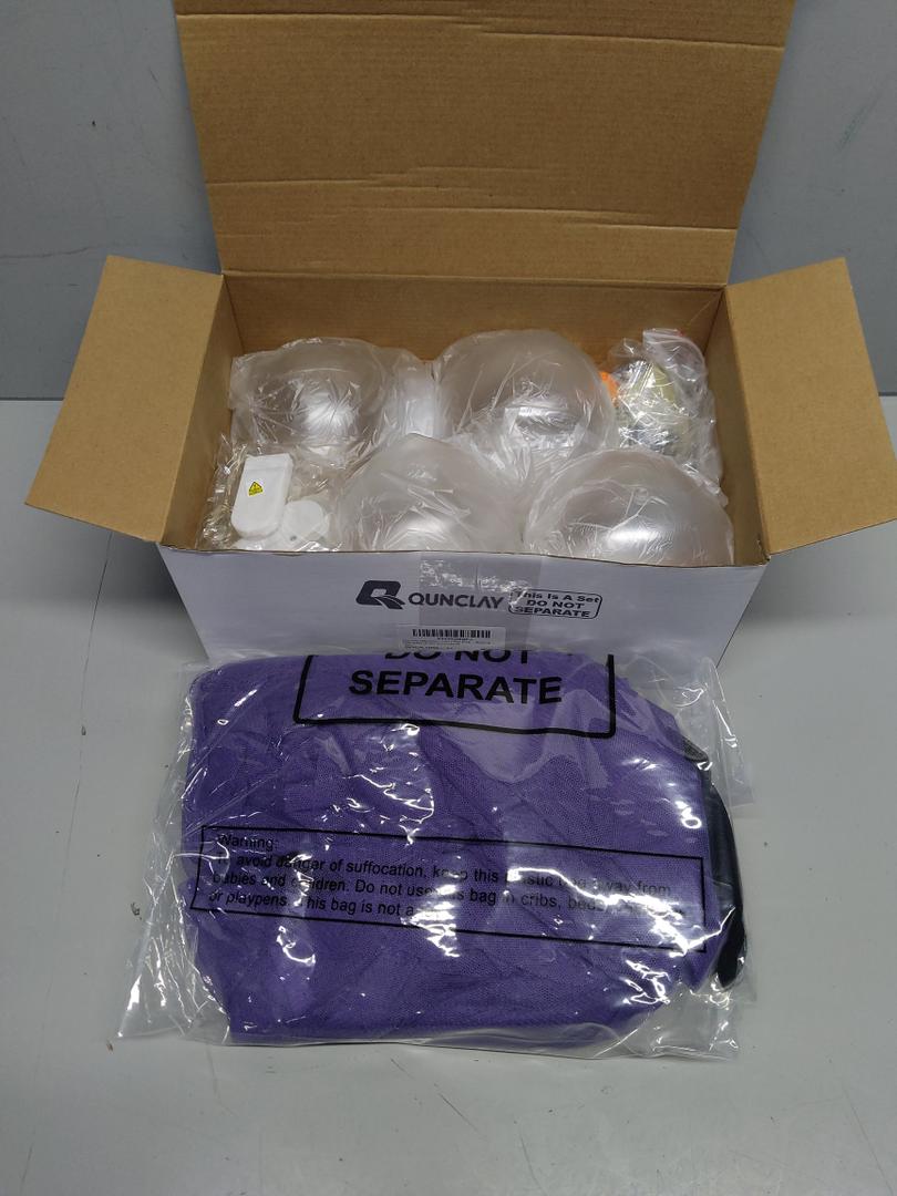 Qunclay 25 Pcs Halloween LED DIY Snow Globe Kit 4 Set Globes Making Kit with Accessories Glitter Pumpkin Witch Castle Bat Ghost Contains for Make Your Own Snow Globes Arts and Crafts Decoration