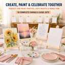 10-Set Canvas Boards with Easels, 8 x 10 Inch, Paint Party Kit