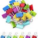 Mr. Pen- Binder Clips, 1.25 inch, 25 Pack, Colored Colored Binder Paper Clips Medium Size, Paper Clamps for Office Supplies, Home, School, Business, Document Organizing
