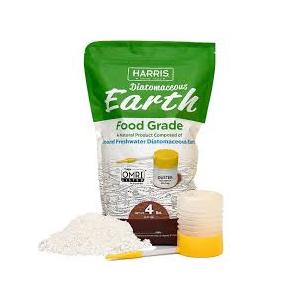 HARRIS Diatomaceous Earth Food Grade, 4lb with Powder Duster Included in The Bag