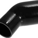 X AUTOHAUX 45 Degree 3.5 Inch to 4.0 Inch ID 4Ply Car Elbow Reducer Silicone Hose Coupler Intercooler Tube Intake Piping Black 89-102mm