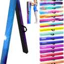 8FT Folding Balance Beam -Gymnastics Floor Beam -Gymnastics Equipment for Kids,Wood core- Anti-Slip Bottom and Carrying Bag for Home (Aurora-Green)