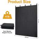 JZHLLA 72" x 40" Studio Large Sound Dampening Blanket, Sound Insulated Blanket Sound Absorbing Blanket with Grommets for Soundproofing Noise Reduction Light Blocker Basement Recording Studio