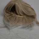 Short Blond Wig with Bangs 15Inch Straight Hair Natural Synthetic Bob Wig for Women (15Inch, Blond)