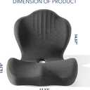 Seat Cushion for Car Truck Driver, Memory Foam Seat Cushion with Adjustable Strap,Ergonomic Lumbar/Back Support & Sciatica Relief for Long Drives, Orthopedic Cushion for Office Chair, Car, Semi Truck
