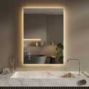 22"X30" LED Bathroom Mirror with Lights, HD Shatter-Proof Tempered Glass