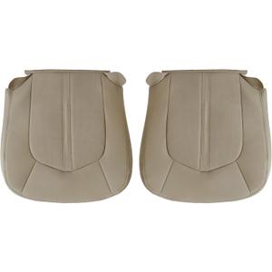 GXARTS Front Driver & Passenger Side Bottom Peforated Microfiber Leather Seat Cover Tan Compatible with Cadillac CTS 2008 2009 2010 2011 2012 2013