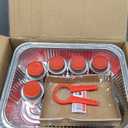 Alpha Living 6 Pack - Disposable Chafing Dish Buffet Set, Half Size Pans, Welded Body Food Warmers for Parties, Fuel Cans Complete Set, Warming Trays