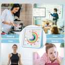LIORQUE 60 Minute Visual Timer for Kids, Visual Countdown Timer for Classroom Office Kitchen with 'Rainbow' Pattern Design, Pomodoro Timer with Silent Operation (Batteries Included)