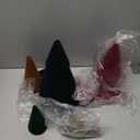 7 Pcs Christmas Velvet Trees Set Neutral Xmas Decoration Modern Christmas Cone Trees 4 Sizes Xmas Tabletop Centerpieces Flocked Farmhouse Decor for Kitchen Holiday Party Mantel Tiered Tray Gifts