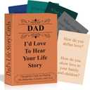 Fathers Day Dad Gifts from Daughter Son - Dad I'd Love to Hear Your Life Story Conversation Cards for Birthday, Hear Dad's Story, 104 Engaging Questions - Sentimental Gifts for Father