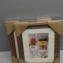 GraduationMall 8x10 Wooden Picture Frames,Display Photos 5x7 with Mat or 8x10 Without Mat,Real Glass,Wall or Tabletop Display,Rustic Brown Set of 2