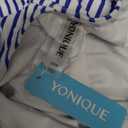 Yonique Plus Size One Piece Swimsuits for Women Tummy Control Bathing Suits Full Coverage Swimwear (Blue Stripe, 20W)