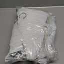 White Room Darkening Curtains for Kitchen/Bedroom, 60*36 In- Energy Saving Window Drapes for Nursery with Rod Pocket, Set of 2 Panels