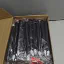 Baquler 50 Pcs 8.5 Inch Black LED Flameless Taper Candles Bulk Battery Operated Taper Candles Flickering Candlesticks for Wedding Church Holiday Table Decoration